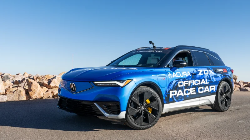 L'Acura ZDX Type S électrique en action à Pikes Peak